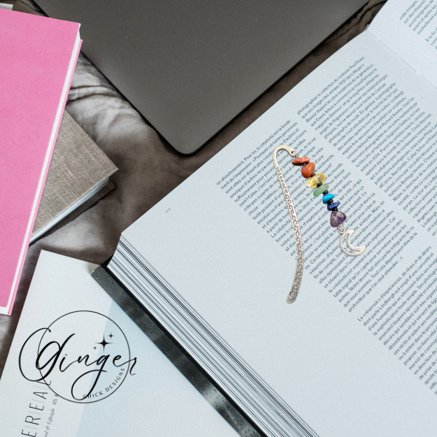 Gemstones with Moon Hook Bookmark