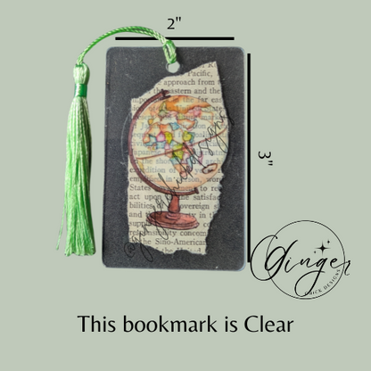 Globe Dictionary Acrylic Bookmark