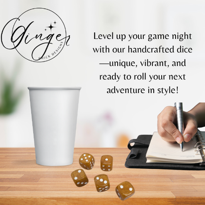 Gold Small D6 Dice Set