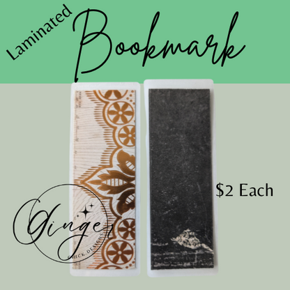 Gold Lace Laminated Bookmark