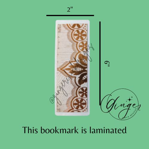 Gold Lace Laminated Bookmark