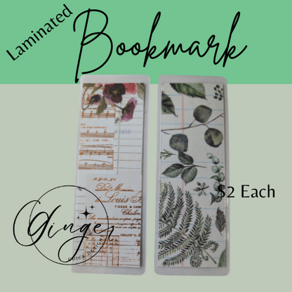 Golden Music Laminated Bookmark