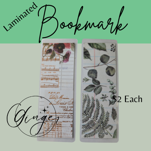 Golden Music Laminated Bookmark