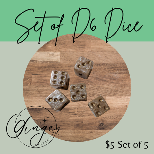 Gold Small Dice Set