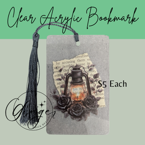 Gothic Lantern Dictionary Acrylic Bookmark