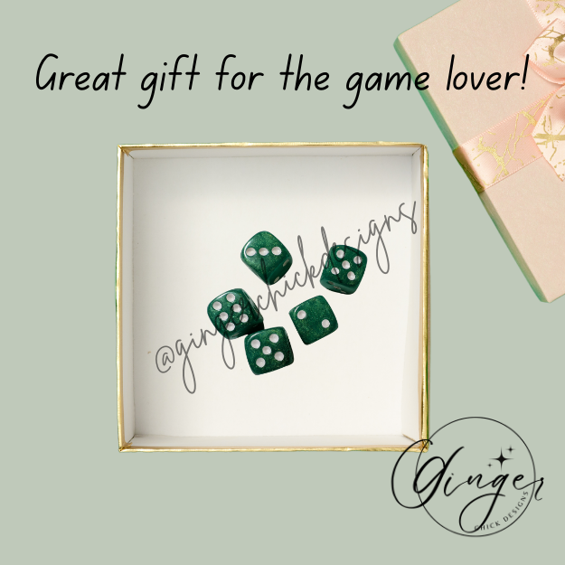 Green Small D6 Dice Set