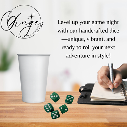 Green Small D6 Dice Set
