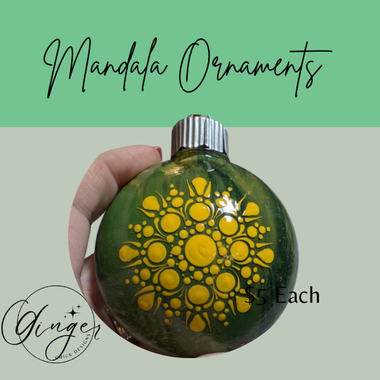 Mandala Art Round Disc Ornament – One of a Kind