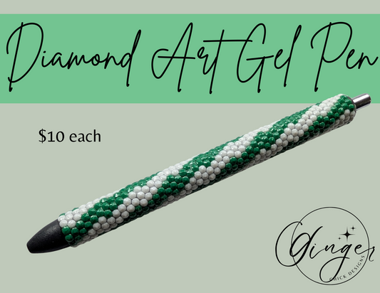 Green and White Lightening Diamond Art Ink Joy Gel Pen