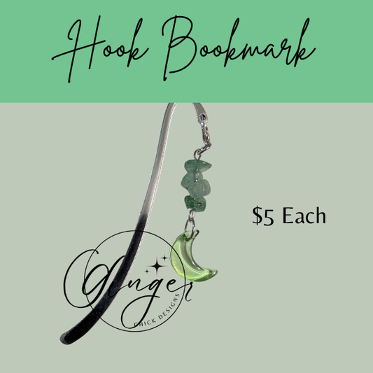 Green Moon Hook Bookmark