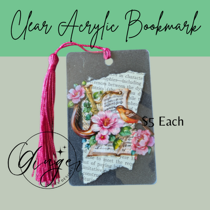 Harp Dictionary Acrylic Bookmark