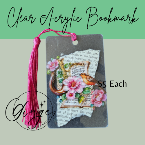 Harp Dictionary Acrylic Bookmark