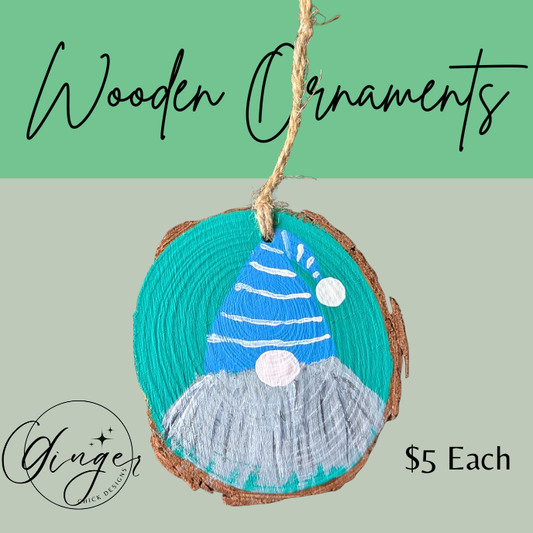 Henry the Gnome Wooden Ornament