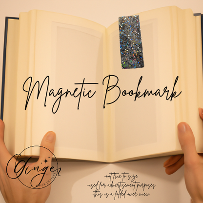 Holographic Leopard Leather Magnetic Bookmark