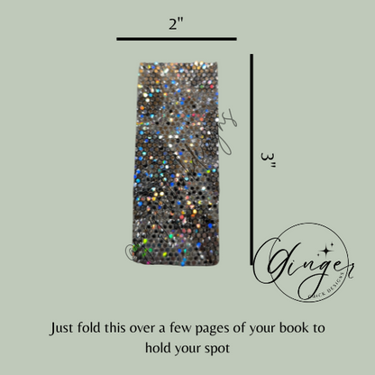 Holographic Leopard Leather Magnetic Bookmark