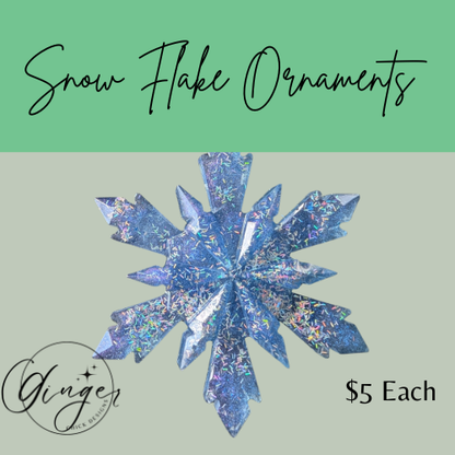 Ice Crystal Resin Snowflake Ornament