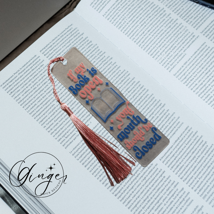 If My Book is Open Acrylic Bookmarks