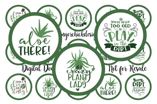 I Love Plants Bottle Cap Images