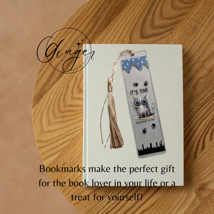 It's Fine Cat Acrylic Bookmarks