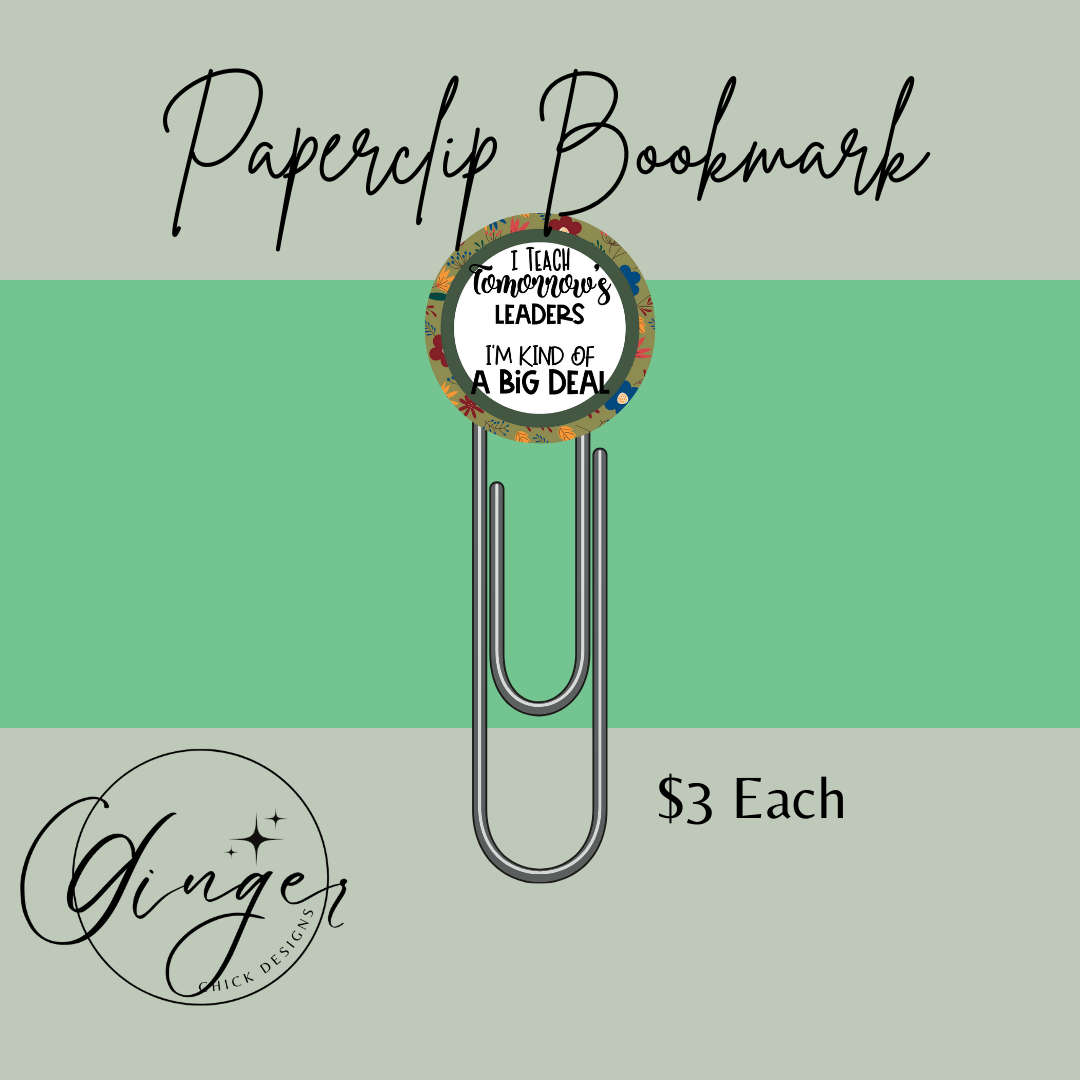 I Teach 3-Inch Paperclip Bookmark