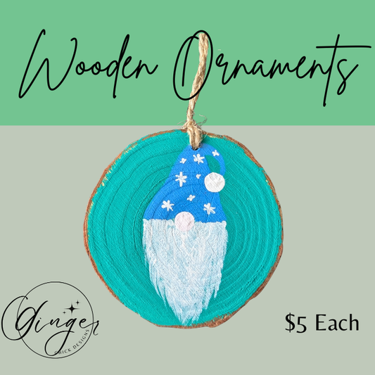 Jack the Gnome Wooden Ornament