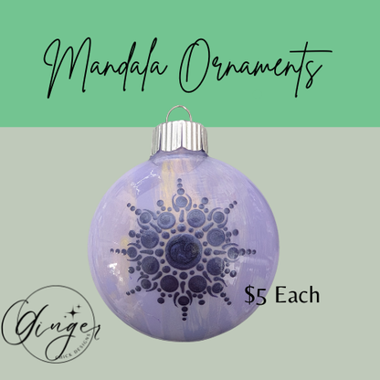 Lavendar Beauty Mandala Art Round Disc Ornament