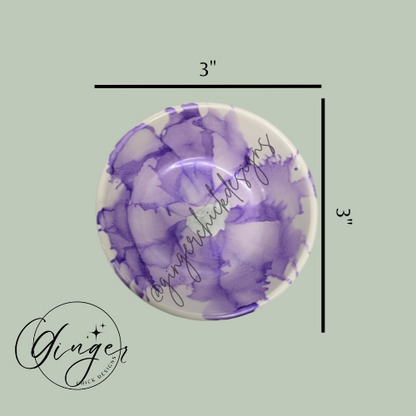Lavendar Flower Trinket Dish
