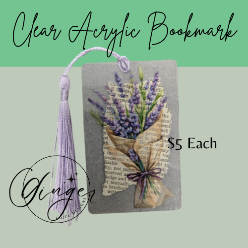 Lavendar Bundle Dictionary Acrylic Bookmark