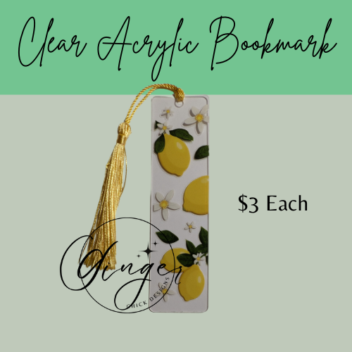 Lemons Acrylic Bookmarks