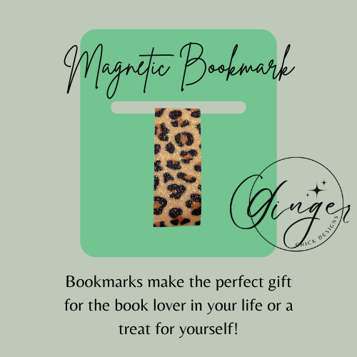 Leopard Print Leather Magnetic Bookmark