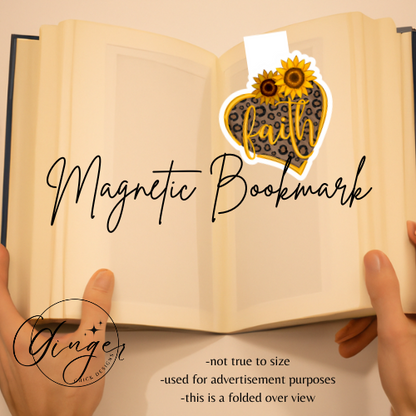 Leopard Print Faith Magnetic Bookmark