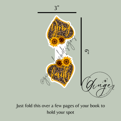 Leopard Print Faith Magnetic Bookmark
