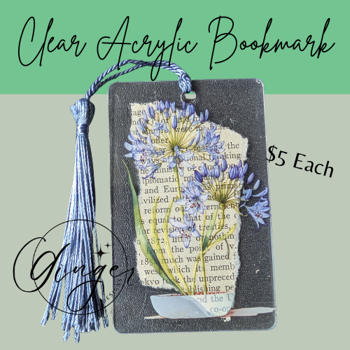 Lily of the Nile Dictionary Acrylic Bookmark