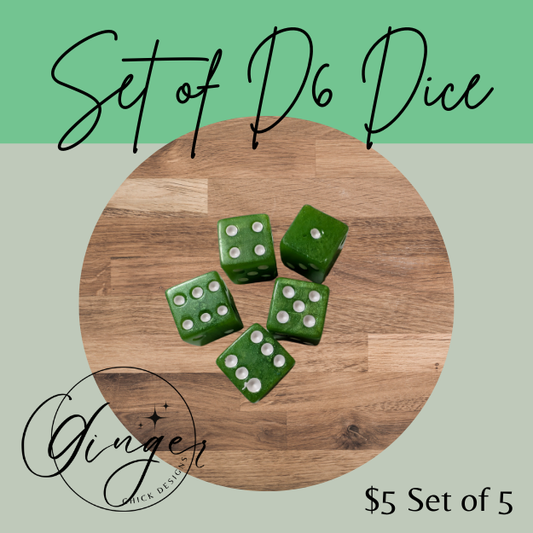 Lime Green Small Dice Set