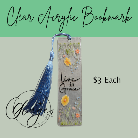 Live in Grace Acrylic Bookmarks