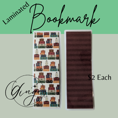 Luggage Stacks Laminated Bookmark