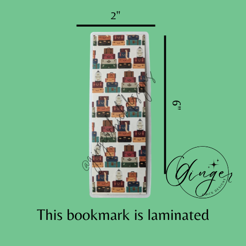 Luggage Stacks Laminated Bookmark