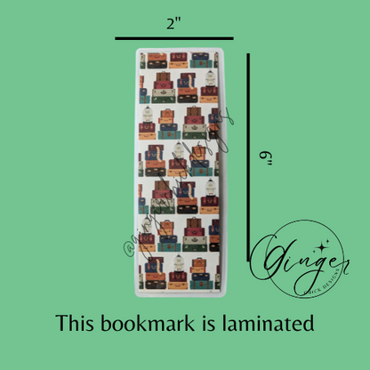 Luggage Stacks Laminated Bookmark