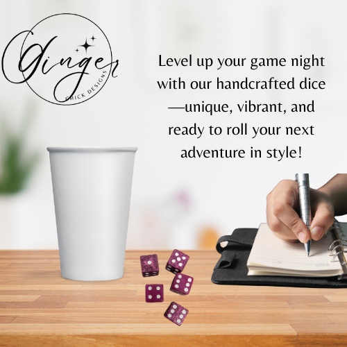 Mixed Magenta Small D6 Dice Set