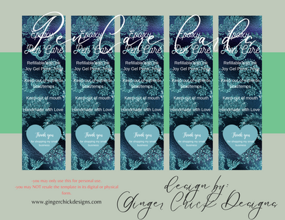 Under the Sea Pen Care Card