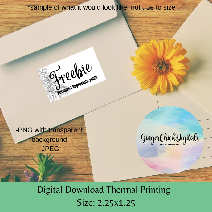 Freebie Thermal Label - Instant Download