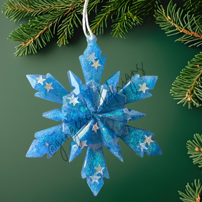 Blue Sky Resin Snowflake Ornament