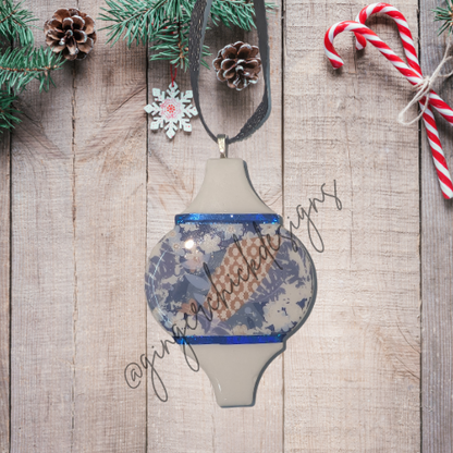 Blue Jean Ceramic Tile Ornament