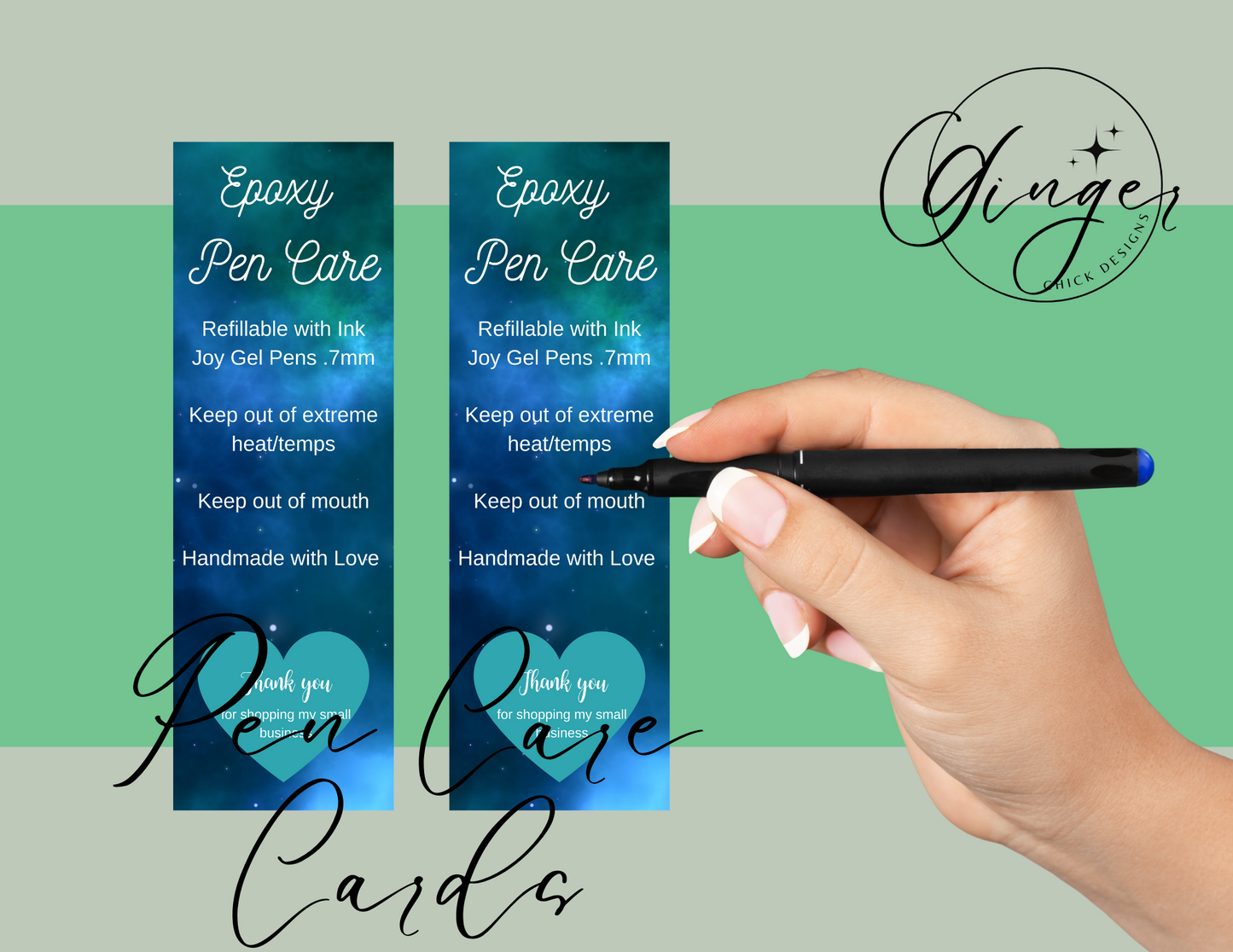 Night Sky Pen Care Card