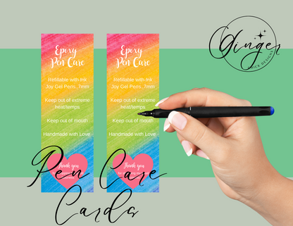 Rainbow Pen Care Card