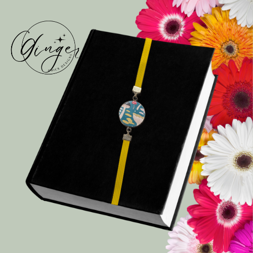 Mushroom Garden Elastic Bookmark
