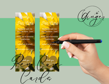 Sunflower Pen Care Card