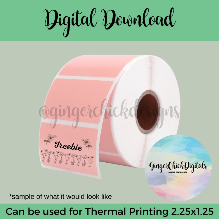 Freebie Garden Thermal Label