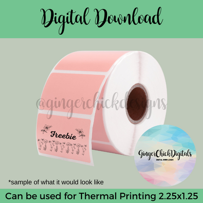 Freebie Garden Thermal Label