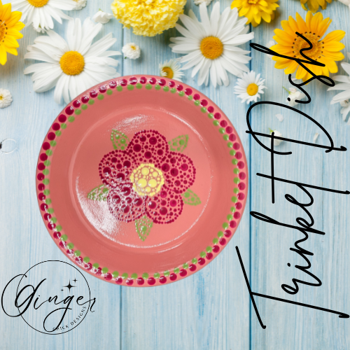 Dot Friend Pink Daisy Trinket Dish
